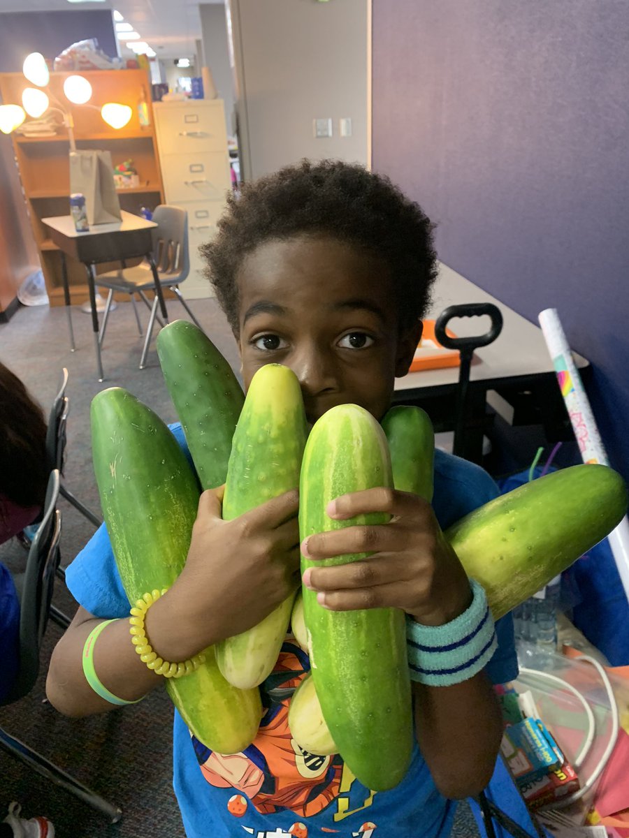 Who knew a classroom produce department could be so fun!! Mr. Potato Head, cucumber unicorns……..@readygrowgarden @PostmaPTO @TerryBellPostma @Postma_Pumas