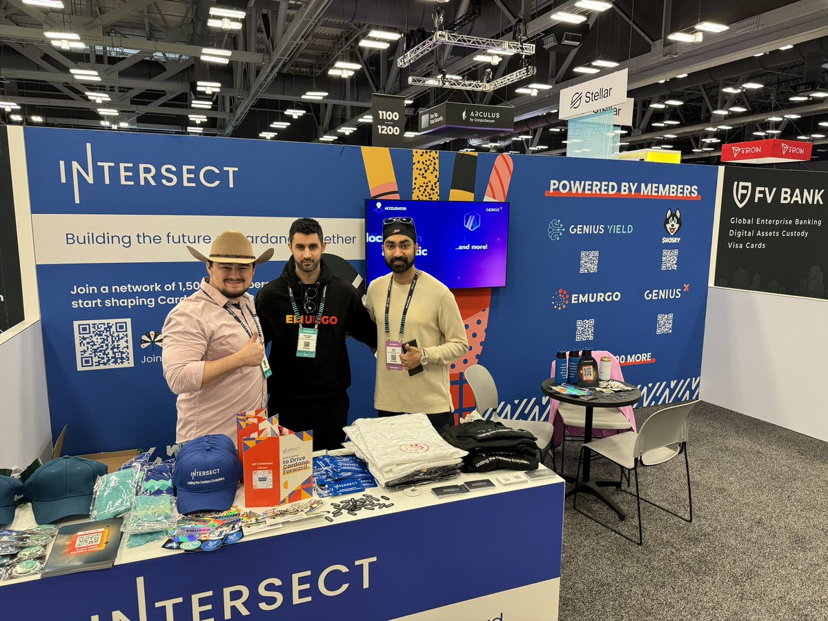 JoannaRhoden (@joanna_rhoden) on Twitter photo Day 2 of <a href="/consensus2024/">Consensus2024</a> by <a href="/CoinDesk/">CoinDesk</a>
We’re here - booth 818
Come meet <a href="/IntersectMBO/">Intersect</a> <a href="/emurgo_io/">EMURGO</a> <a href="/nateacton/">Nate Acton</a> <a href="/IntersectOSO/">IntersectOSO</a> <a href="/GeniusyieldO/">Genius Yield official</a> <a href="/hoskytoken/">HOSKY</a> #cardanocommunity #blockchainconference #consensus2024 Day 2 of <a href="/consensus2024/">Consensus2024</a> by <a href="/CoinDesk/">CoinDesk</a>
We’re here - booth 818
Come meet <a href="/IntersectMBO/">Intersect</a> <a href="/emurgo_io/">EMURGO</a> <a href="/nateacton/">Nate Acton</a> <a href="/IntersectOSO/">IntersectOSO</a> <a href="/GeniusyieldO/">Genius Yield official</a> <a href="/hoskytoken/">HOSKY</a> #cardanocommunity #blockchainconference #consensus2024