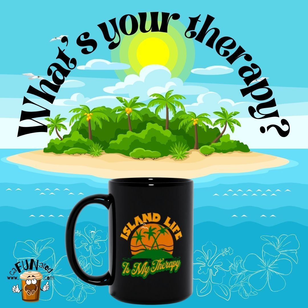 Because everything has pretty much gone crazy, you need some of the best #therapy ever - #IslandLife! Even if it's only on your #coffee cup. 😁 Make your #coffeebreak a mini mental getaway. Shop the #mug today at #caFUNated: buff.ly/3we1jUS 

#coffeecup #officemug #teacup