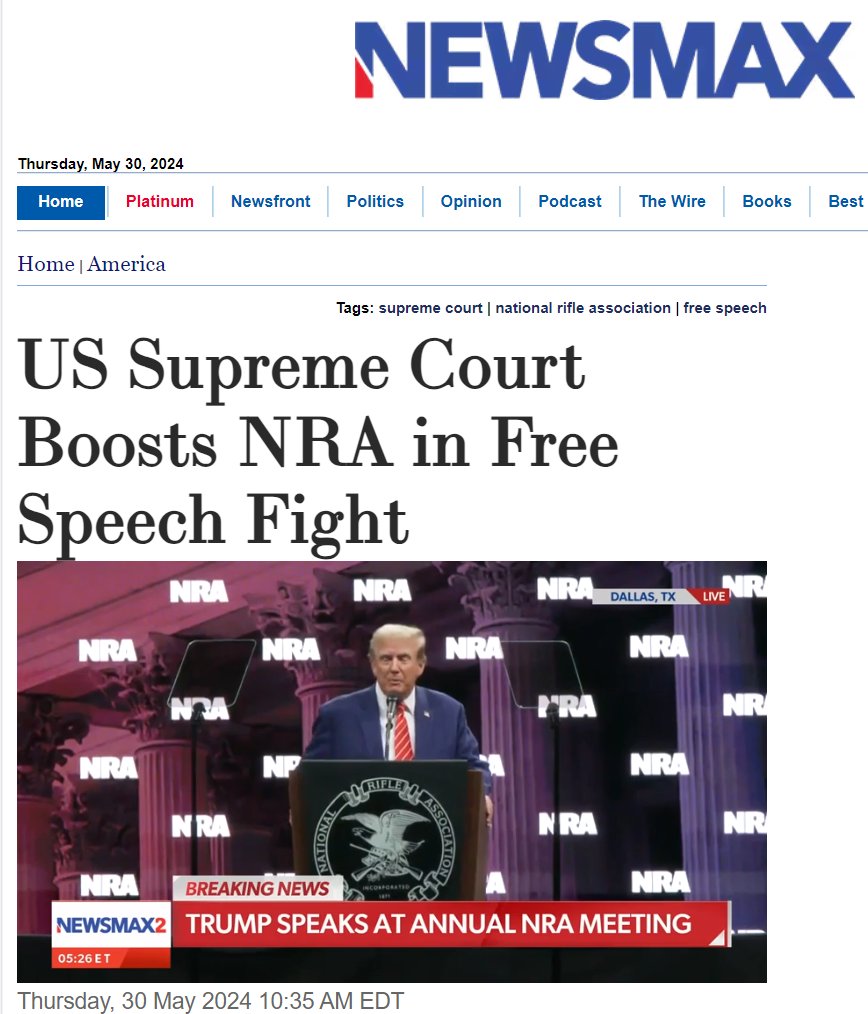 Nice job #SCOTUS ! Keep it up! #1A #2A newsmax.com/us/supreme-cou…