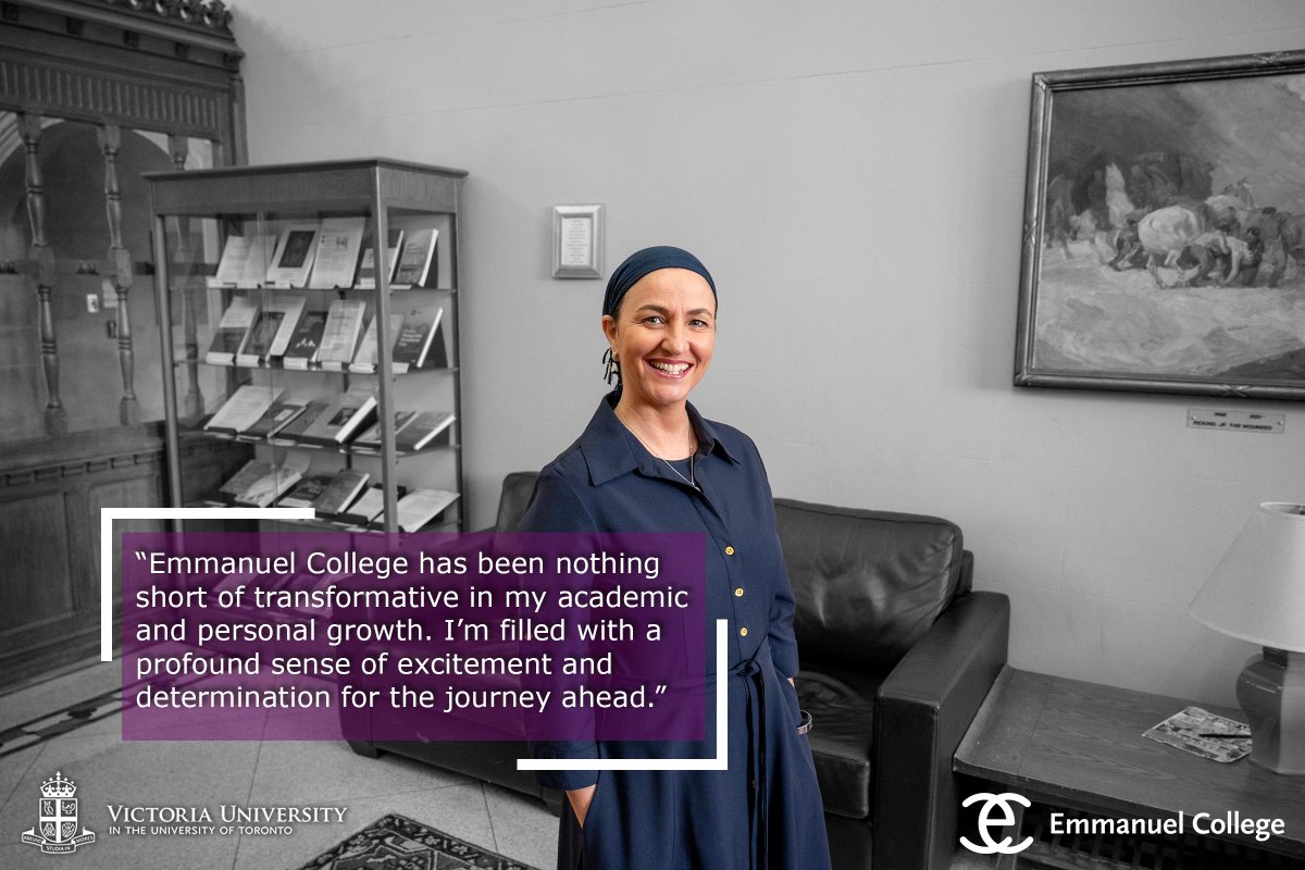 Raquel Benlezrah's goal is to create a healing space where everyone feels supported, understood and empowered. Learn more about Raquel’s journey at Emmanuel College and the Class of 2024 here: emmanuel.utoronto.ca/news/meet-emma… #ECGrad2024