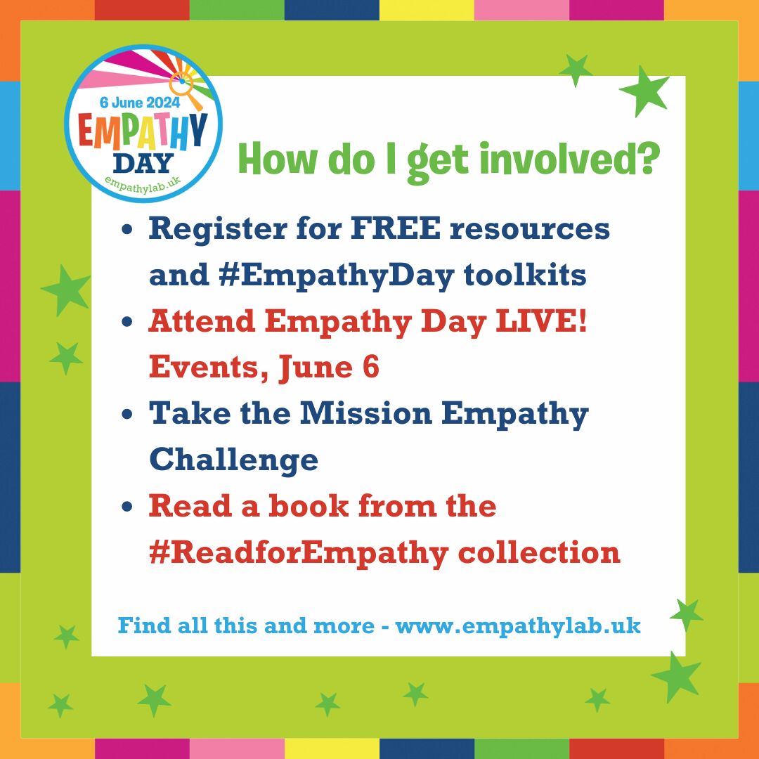 #EmpathyDay celebrates and grows empathy's power to create a better world. It shines a light on books’ role in raising an empathy-educated generation. Get involved with #EmpathyDay, register for your resources here loom.ly/PeQlMas Find out more - loom.ly/nt7COAc