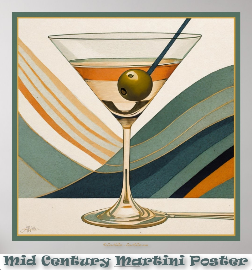 🍸🥃🫒🍸🫒🥃🍸 Martini Mid Century Designs Poster bit.ly/CocktailMartin… #poster #wallart #wallartforsale #midcentury #HappyHour #martini #Cocktails #cocktailhour #vodka #gin #gifts #giftideas #homedecor #homdecoration #barware #onlineshop #SmallBiz #SmallBusiness