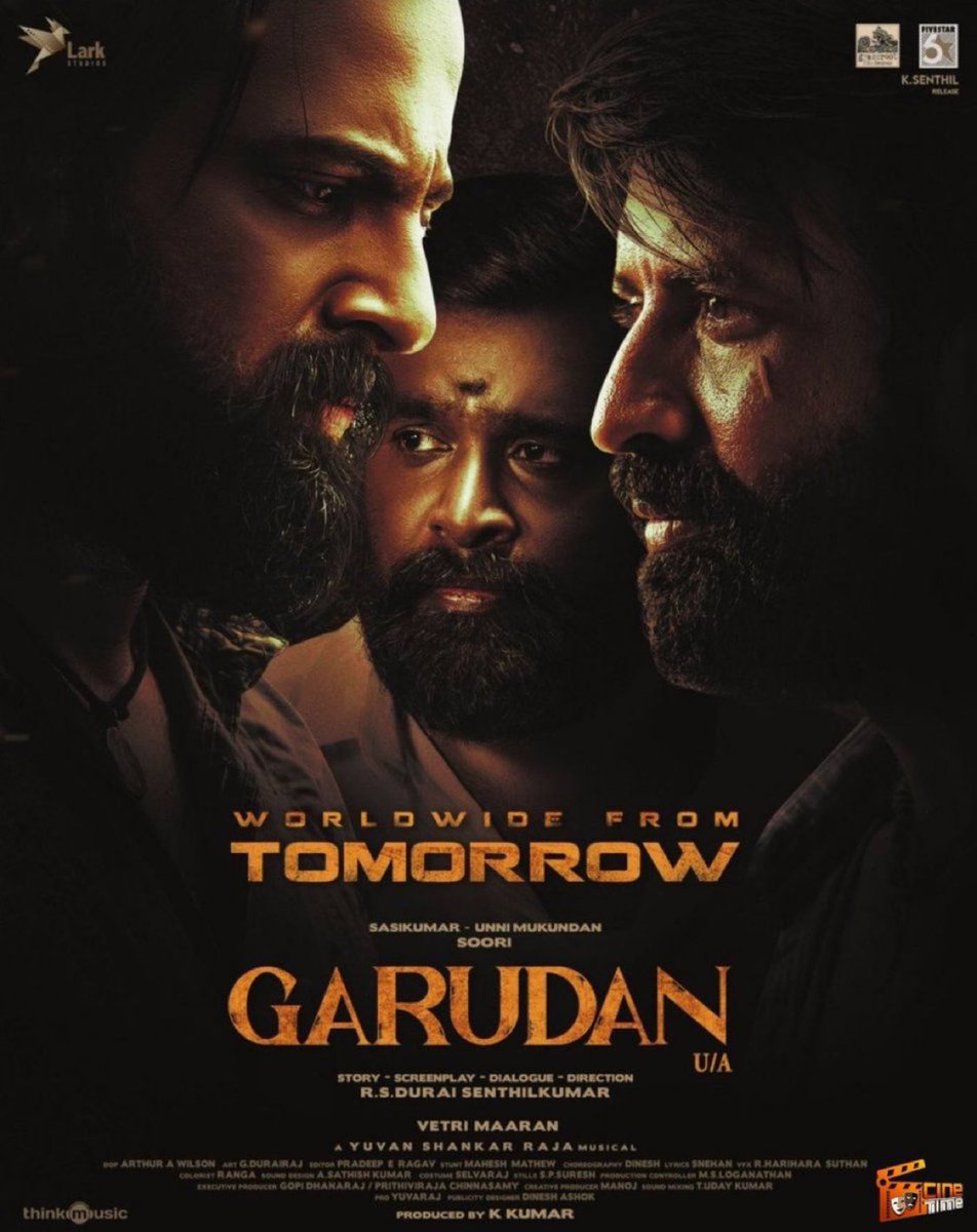 #Garudan is just receiving an awesome response from the press show & getting applauded well. Its releasing tomorrow.

#Soori #UnniMukundhan #Sasikumar #Kollywood