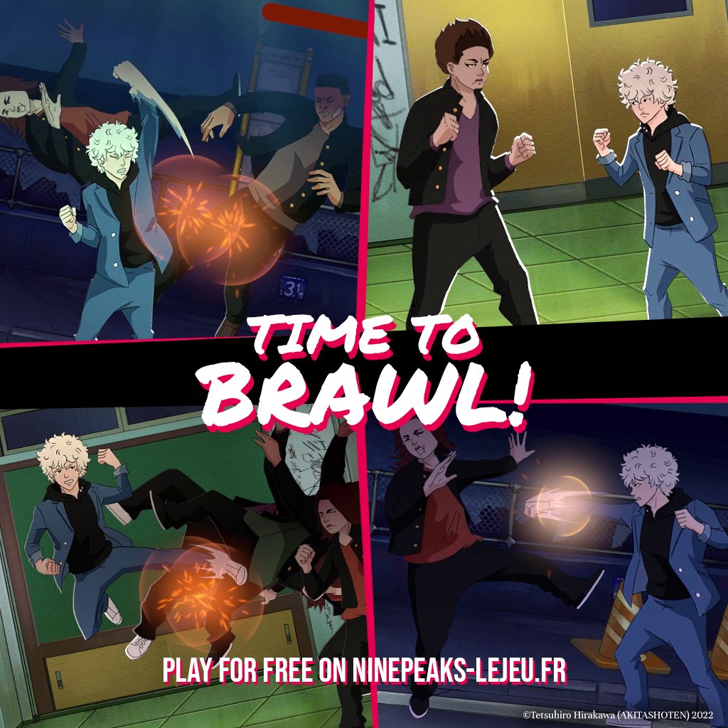 TIME TO BRAWL! 👊💥

We're super proud: Nine Peaks - Le Jeu is live!
Developed by the Aurora team to celebrate the release of the manga by <a href="/ki_oon_Editions/">Ki-oon éditions</a> 

Play for free, anytime, anywhere!🔥
ninepeaks-lejeu.fr

Ready to take on the challenge?

#ninepeaks #beatemup #indie