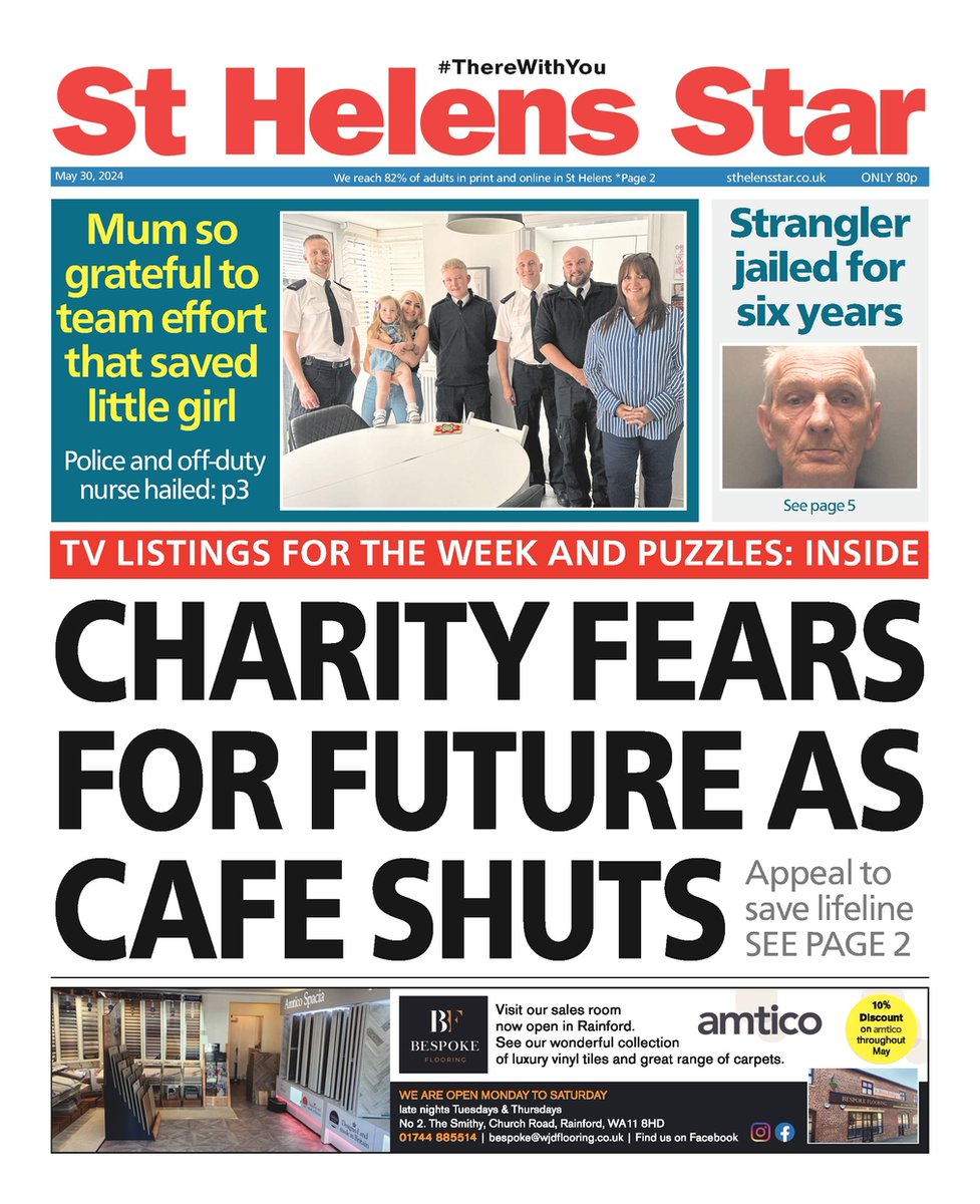 Front page of this week's @StHelensStar on sale now📰 

#StHelens #Merseyside #Newsquest #LocalNews #BuyAPaper #LocalNewsMatters #CourtNews #StHelensStar