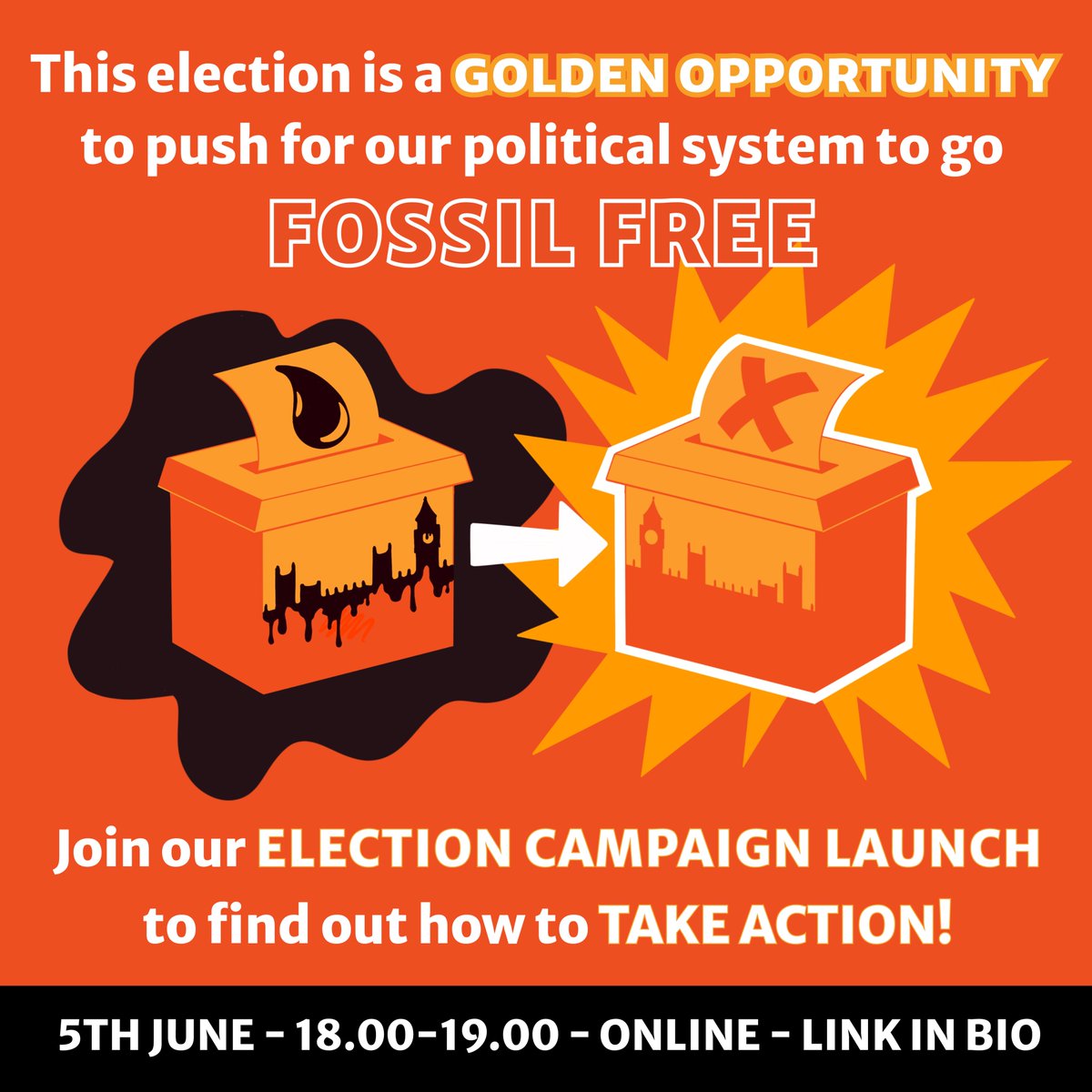 This election, we'll be urging candidates from all parties to commit to a political system free from the destructive, polluting interests of the fossil fuel industry.

Sound good? Join us on 5 June at 18.00 online to take action!

Sign up here: bit.ly/ffp-election-c…