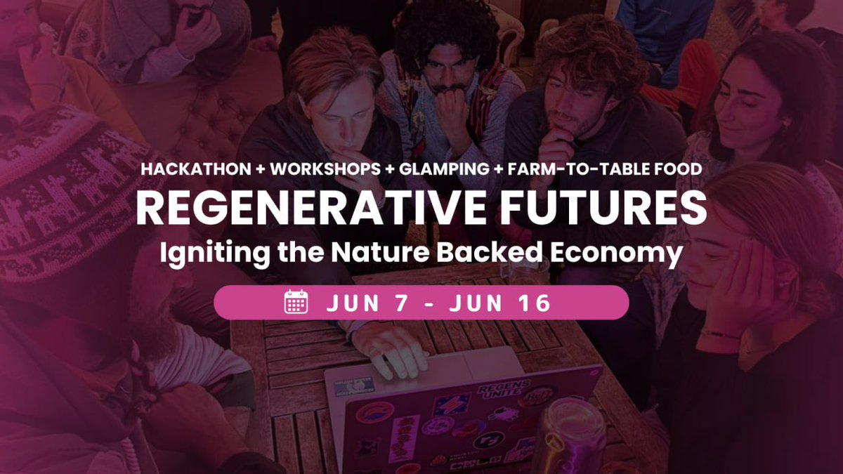 ReFi Lisboa (@refilisboa) on Twitter photo ๐ข #Regeneration, coliving, and #hackathon sound good to you?
Join us for an immersive experience at <a href="/tdfinyourdreams/">traditionaldreamfactory ๐ฑ $TDF ๐</a>, where entrepreneurs, climate hackers and land stewards come together to shape a regenerative future.
๐จ Last tickets available: traditionaldreamfactory.com/events/regenerโฆ ๐ข #Regeneration, coliving, and #hackathon sound good to you?
Join us for an immersive experience at <a href="/tdfinyourdreams/">traditionaldreamfactory ๐ฑ $TDF ๐</a>, where entrepreneurs, climate hackers and land stewards come together to shape a regenerative future.
๐จ Last tickets available: traditionaldreamfactory.com/events/regenerโฆ