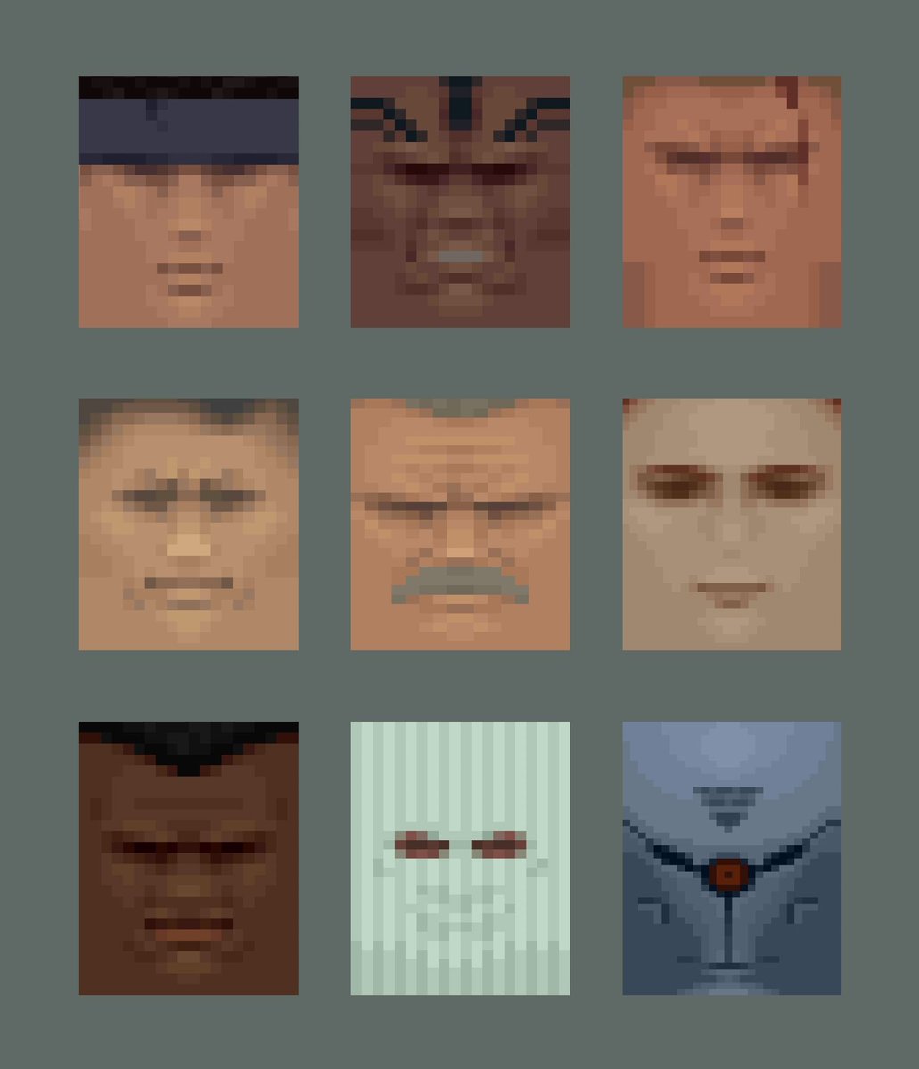 Metal Gear Solid face textures appreciation post.