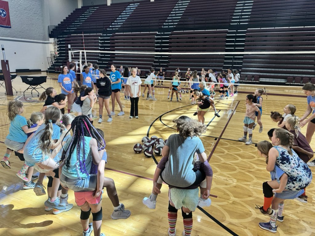 It’s crazy sock day at CHS volleyball camp!