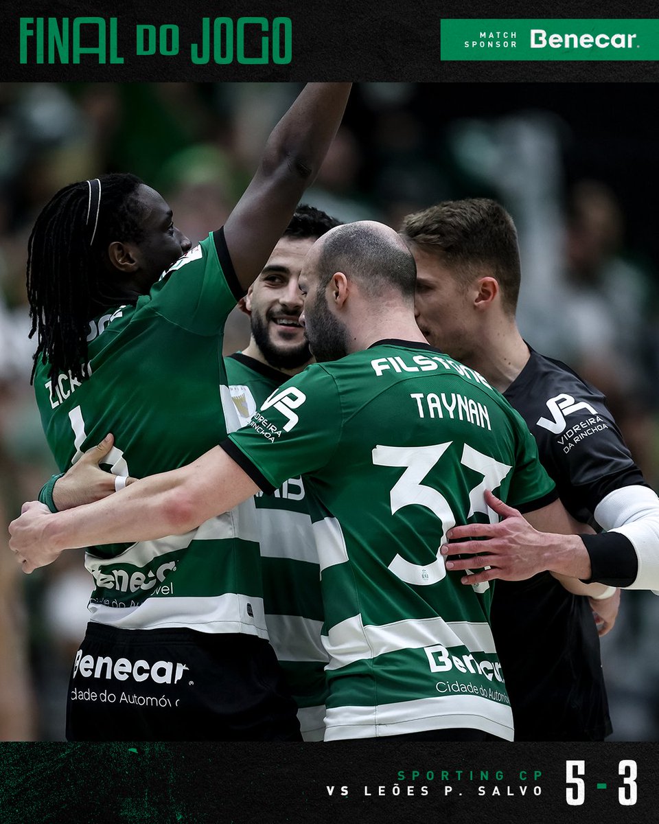 #FutsalSCP | ⏹ 𝙀𝙈 𝙁𝙍𝙀𝙉𝙏𝙀, 𝙇𝙀𝙊̃𝙀𝙎 🦁 Estamos na final da Liga Placard! ⚽ Zicky (2), Tomás Paçó e Henrique (2) #SCPLPS // 5-3