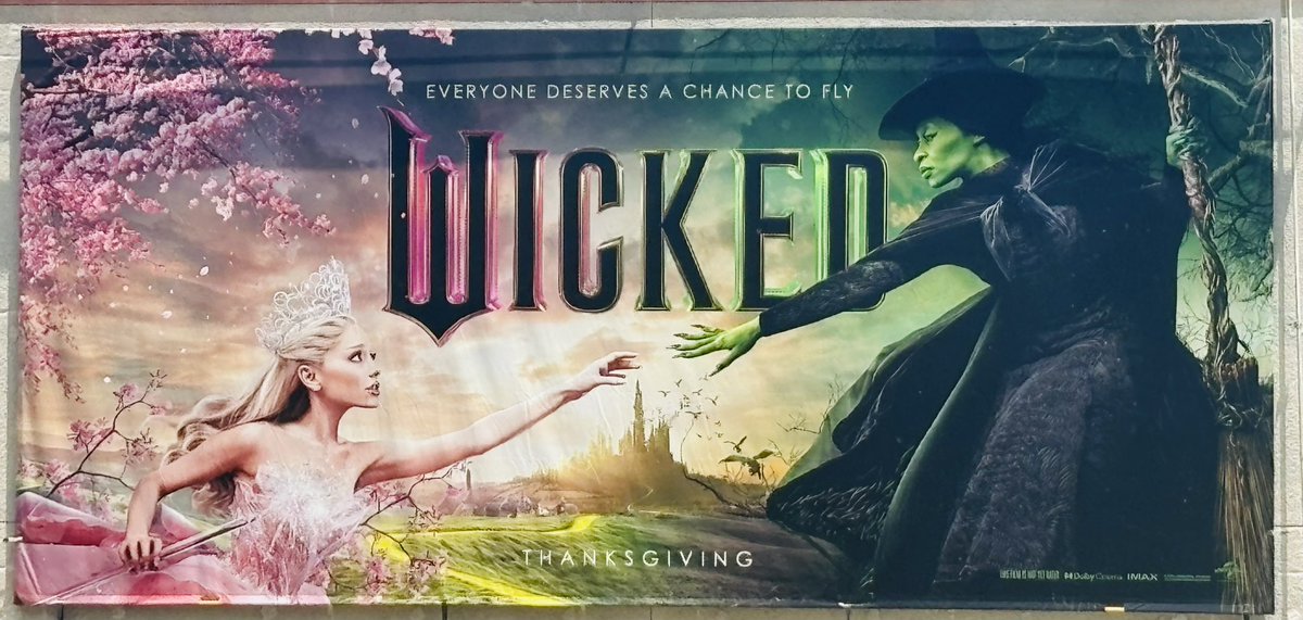 New poster for ‘Wicked’ on the lower lot at Universal Studios Hollywood @UniStudios