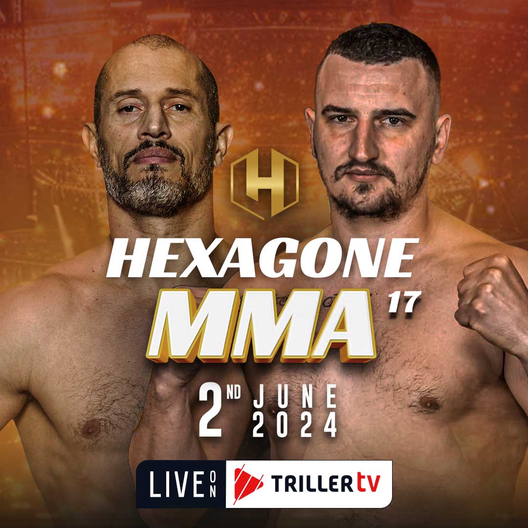 💥Internet personality, Greg MMA takes the #Hexagone cage to battle Antonio Zovak and Magomed Kadimagomedov meets Welisson Paiva for the vacant lightweight crown. [ #HXMMA17 | LIVE w/ TrillerTV+ | bit.ly/HXMMA17 ] *Available in the US, Canada & other select Intl mkts