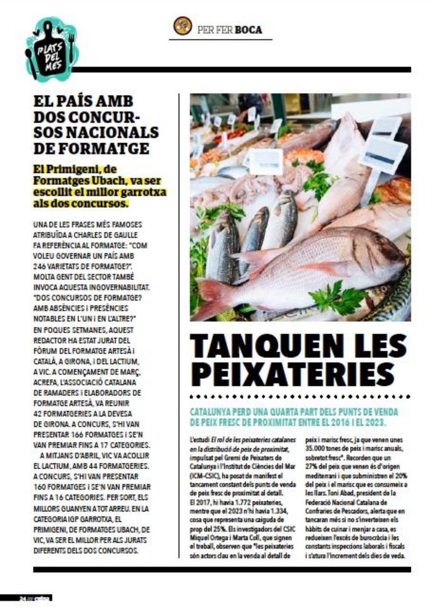 A  #tendències del <a href="/cuinacat/">Cuina.cat</a> parlo del Gremi de Vinyataires Lliures i del darrer documental de <a href="/ClaraIsamat/">Clara Isamat</a>; de l’Esperit Roca, de @canrocaceller; de dues dulces, la sara i la victòria; de la millor llonganissa, que fa una carnissera de la Vall Fosca, i dels dos temes de la foto