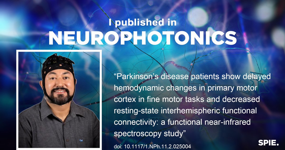 🧠💡 Ever wondered how #fNIRS helps us understand diseases like Parkinson's? Our article recently published in @SPIEtweets #NeuroPhotonics shows how this disease affects brain activity during simple tasks & #restingstate. doi.org/10.1117/1.NPh.…  🧵👇 1/8