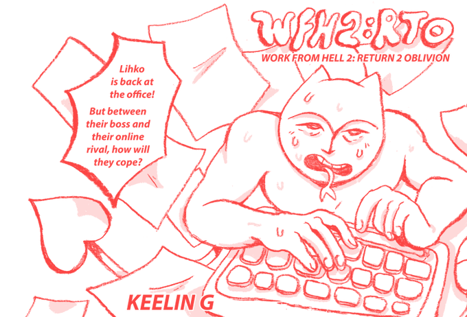 WORK FROM HELL 2: RETURN 2 OBLIVION is now available for download!!! You asked for it and you got it, 22 pages all nice and scanned for you to get that nice Risograph texture!! pls download and share lol 
https://t.co/ji6WDmP934 