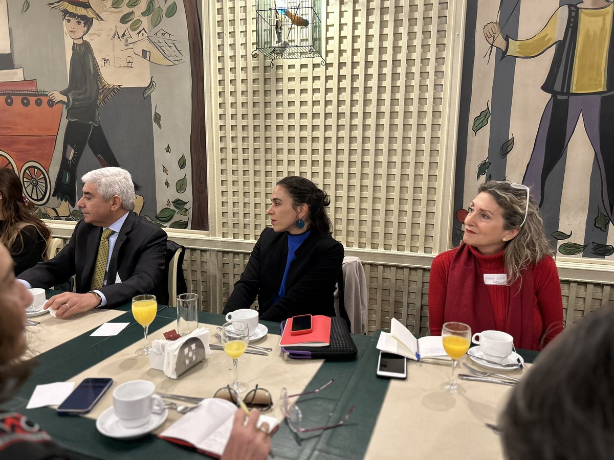 Esta mañana, la subsecretaria @noelasalasharim participó de una reunión @SADEL_chile junto a diversas universidades para dialogar sobre la colaboración conjunta y los desafíos en el ámbito de los derechos de autor de las letras 👏🏼