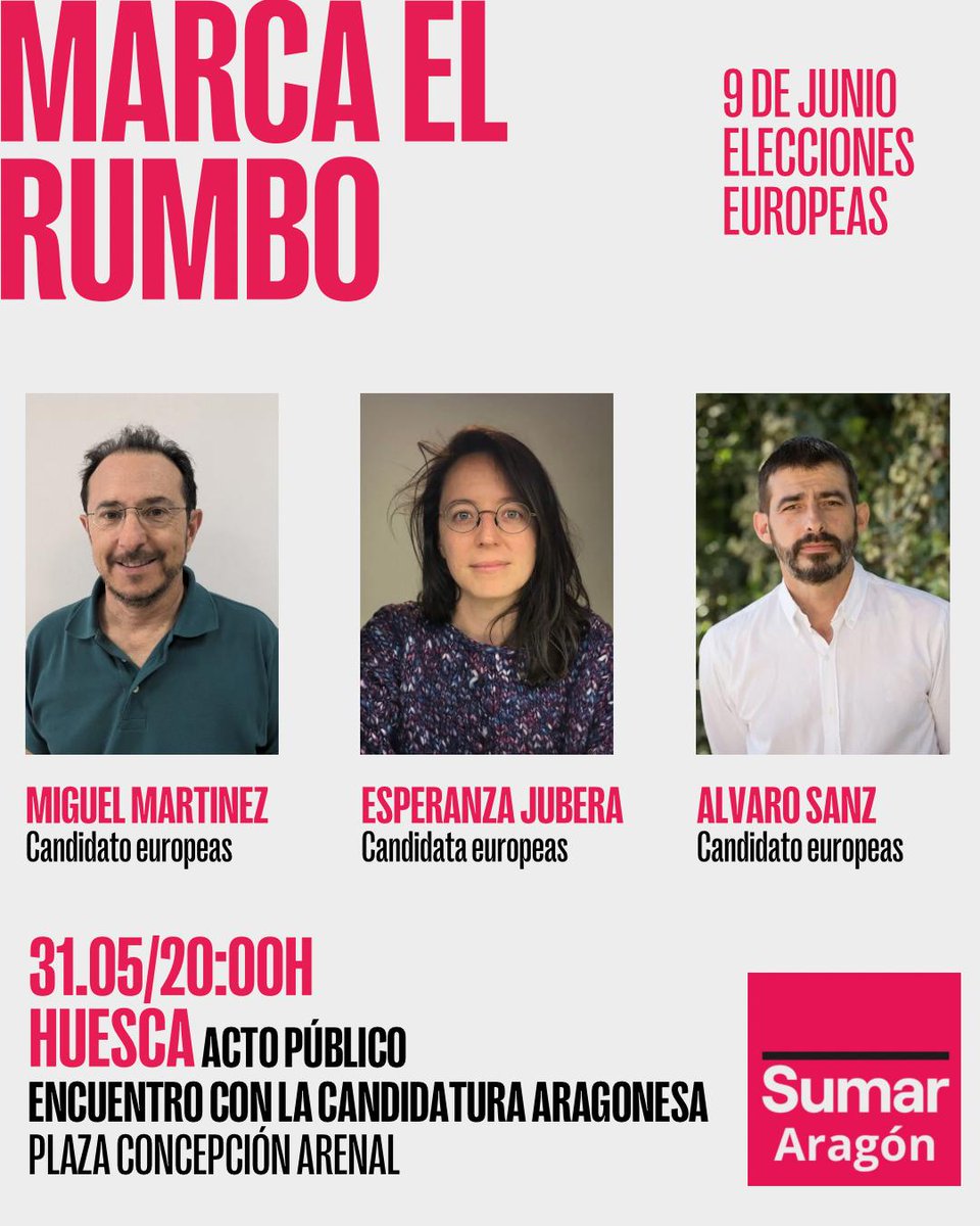 En Huesca este viernes #MarcaElRumbo