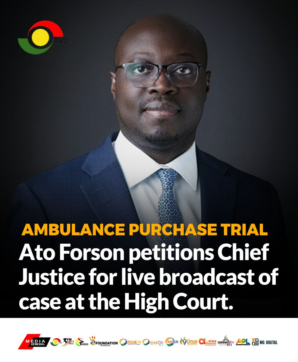 Minority Leader Cassiel Ato Forson petitions the Chief Justice for a live broadcast of the Ambulance Purchase Trial.

#OnuaNews