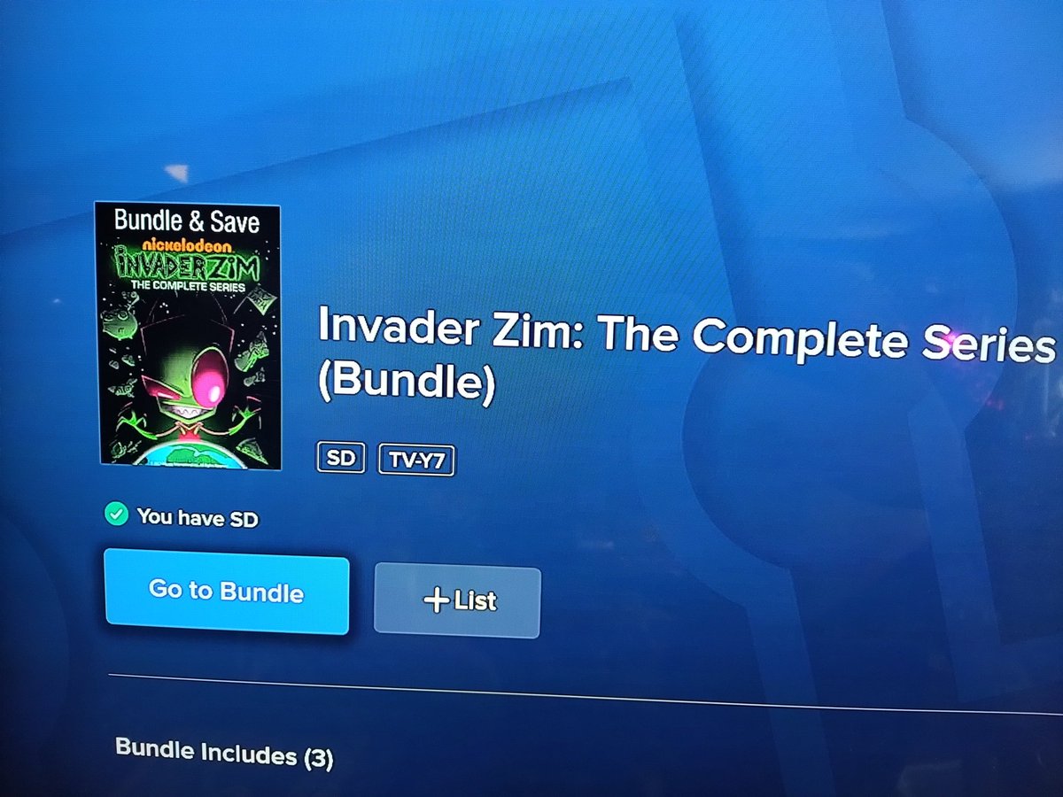 Thank you VUDU, I will snatch up the  Invader Zim series for 15$