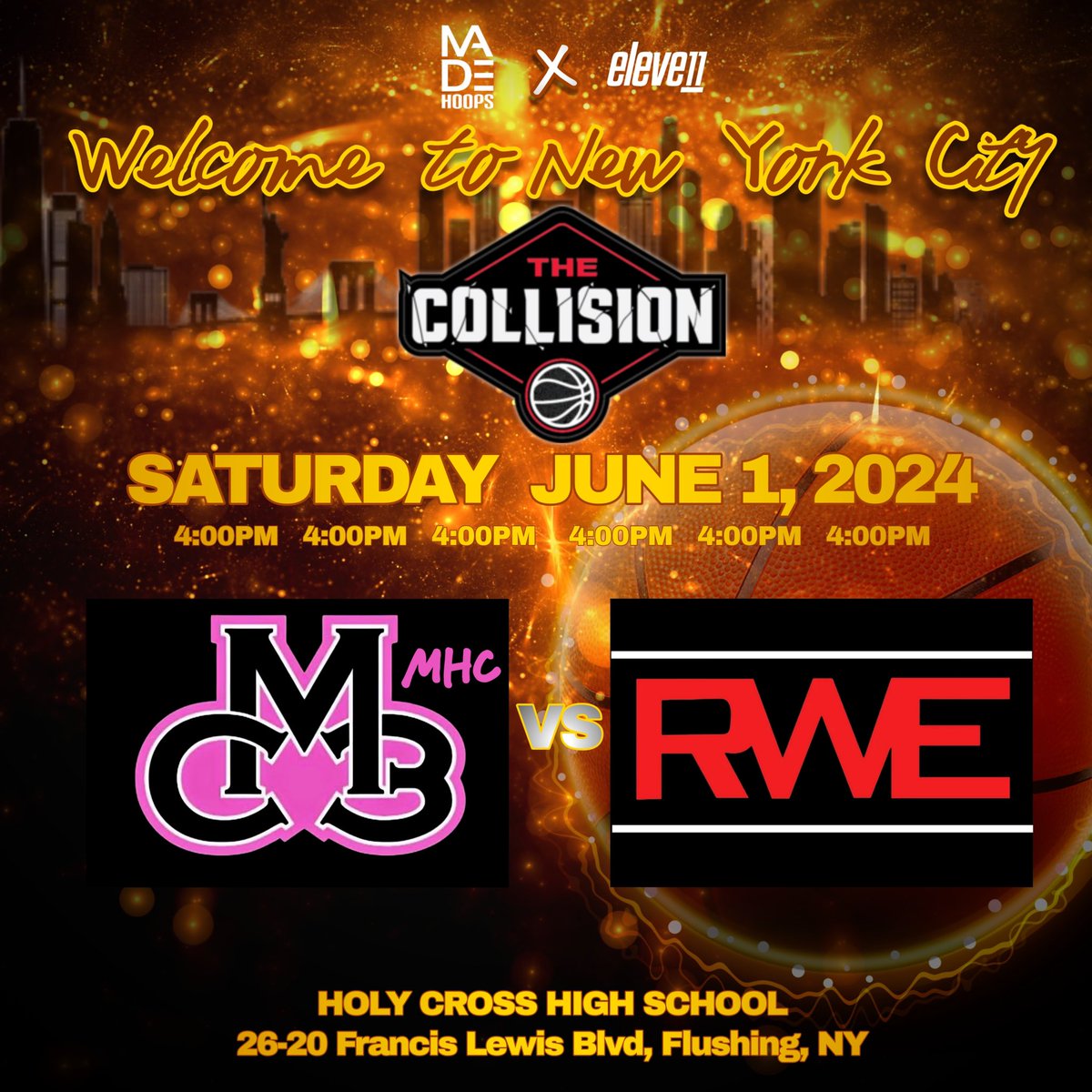 Saturday 😱😱😱 🎥🍿
— 
CM3 vs RWE 
<a href="/madehoops/">MADE Hoops</a> <a href="/Eleve11Hoops/">Eleve11Hoops</a> 
6/1/24 4pm at Holy Cross HS in Queens