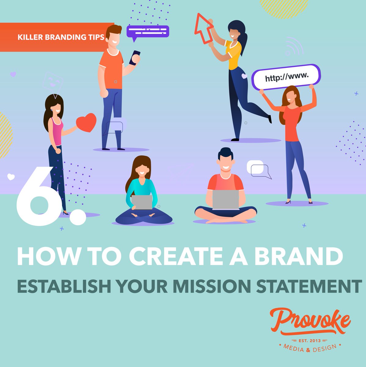 Throwing it back to Killer Branding Tips #6: Establish your mission statement. Your brand's voice is key—it defines who you are and why you exist. Need help? That's why Provoke is here. Let us help you be heard. Visit: getprovoked.ca #getprovoked #Brand #Branding101 #TBT