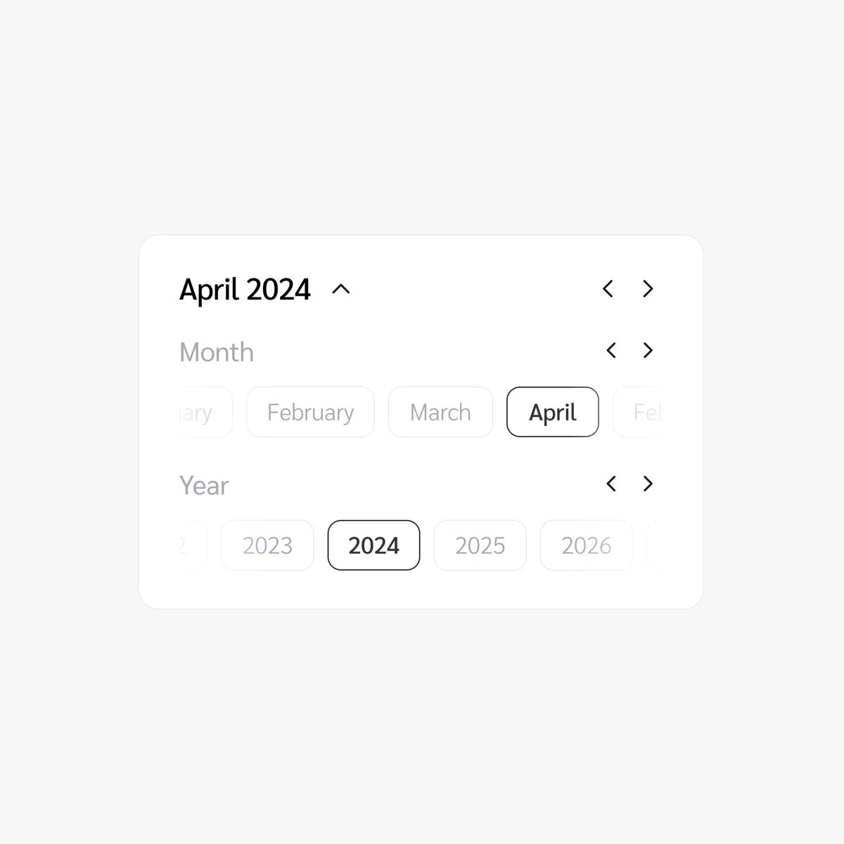 Minimalist date picker Client said to keep it simple