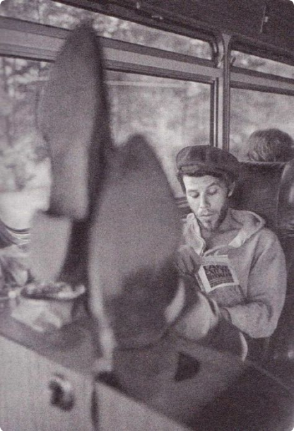 tomwaits's tweet photo. So goodbye, so long, the road calls me dear
And your tears cannot bind me anymore

Tom Waits on the tour bus reading Last Exit to Brooklyn, 1975 Nighthawks Tour https://t.co/WHKl6UTvbi