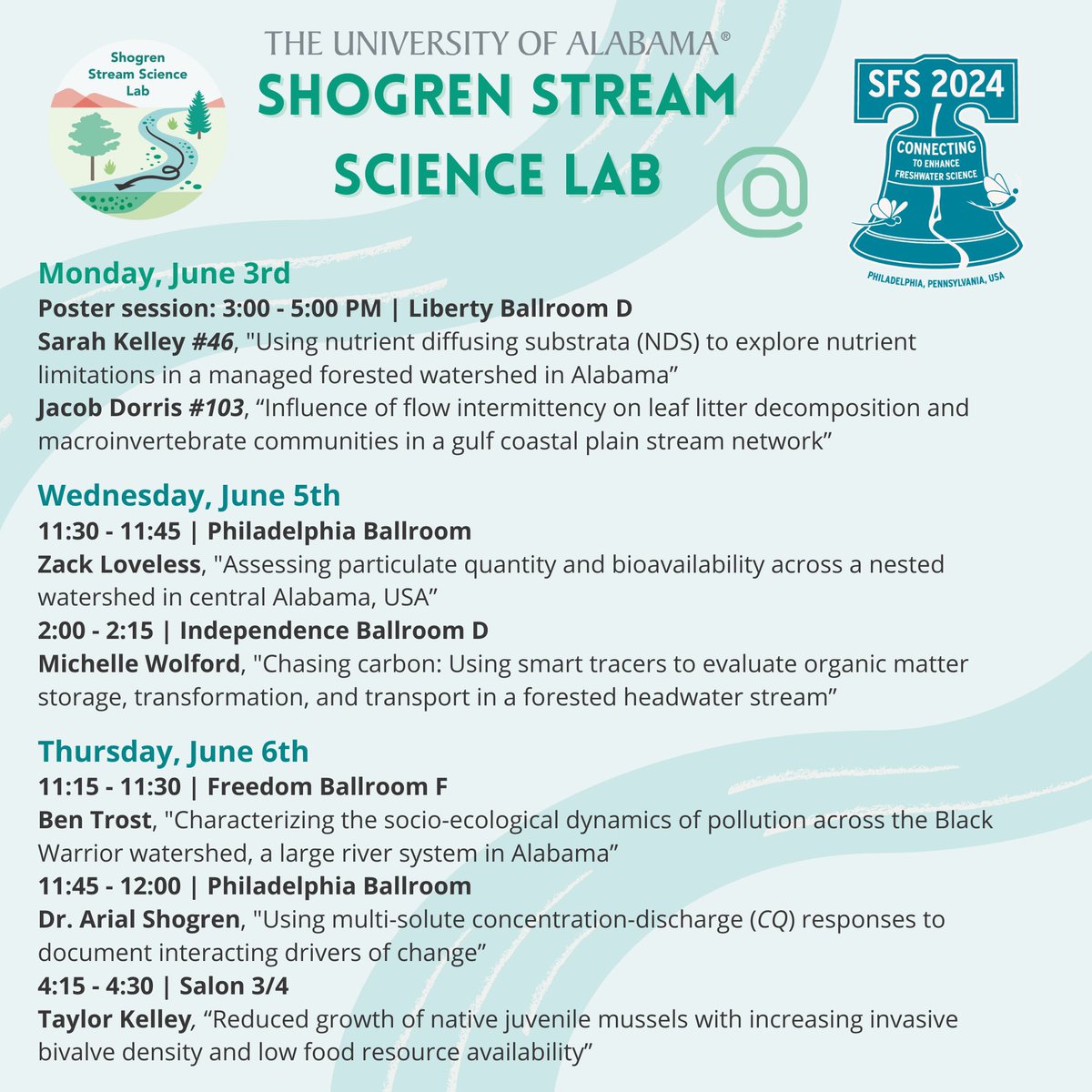 Looking forward to #2024SFS! Come see what the <a href="/ShogrenLab/">Shogren Lab</a> has been up to…