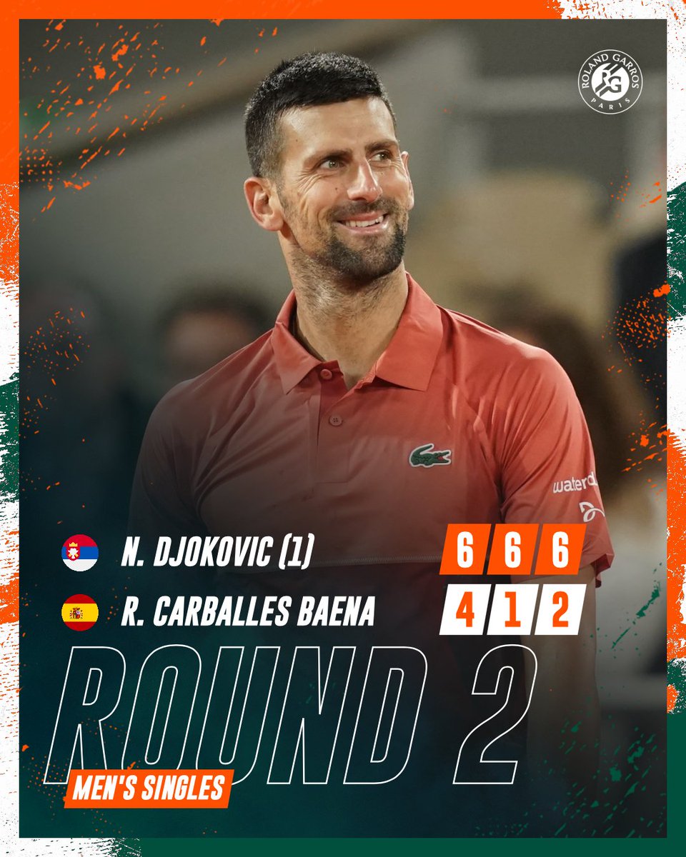 Djokovic doing Djokovic things 💪 #RolandGarros