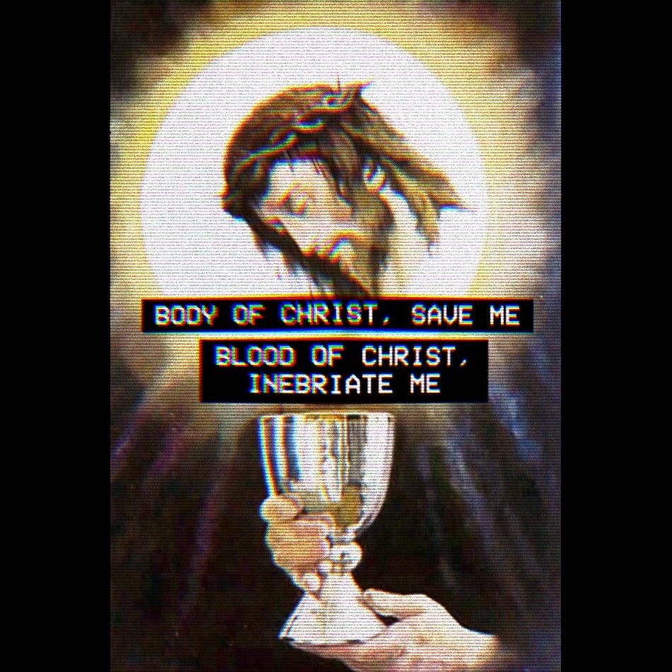 ElysiumLeoSK's tweet photo. FEAST DAY OF CORPUS CHRIST
.
.
.
.
.
.
.
.
.
.
.
#tradwave #vaporwave #aesthetic #christian #christianity #catholic #catholicfaith #orthodox #orthodoxfaith #orthodoxart #catholicartwork #corpuschristi #feastday #solemnity #jesuswave #christwave #art #artworks #religiousart #vhs https://t.co/BA8mkSyibZ