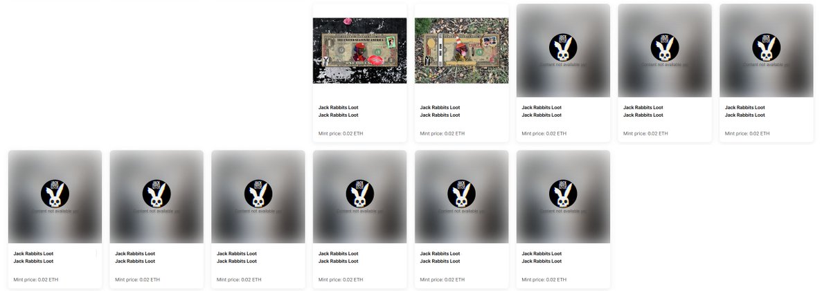 CryptoNFTMan1ac's tweet photo. Just minted another 11 @JackRabbitsLoot digital assets.

This time I was really lucky with my mint:
A lot of silver and black ones. https://t.co/HmZvWhxNc2