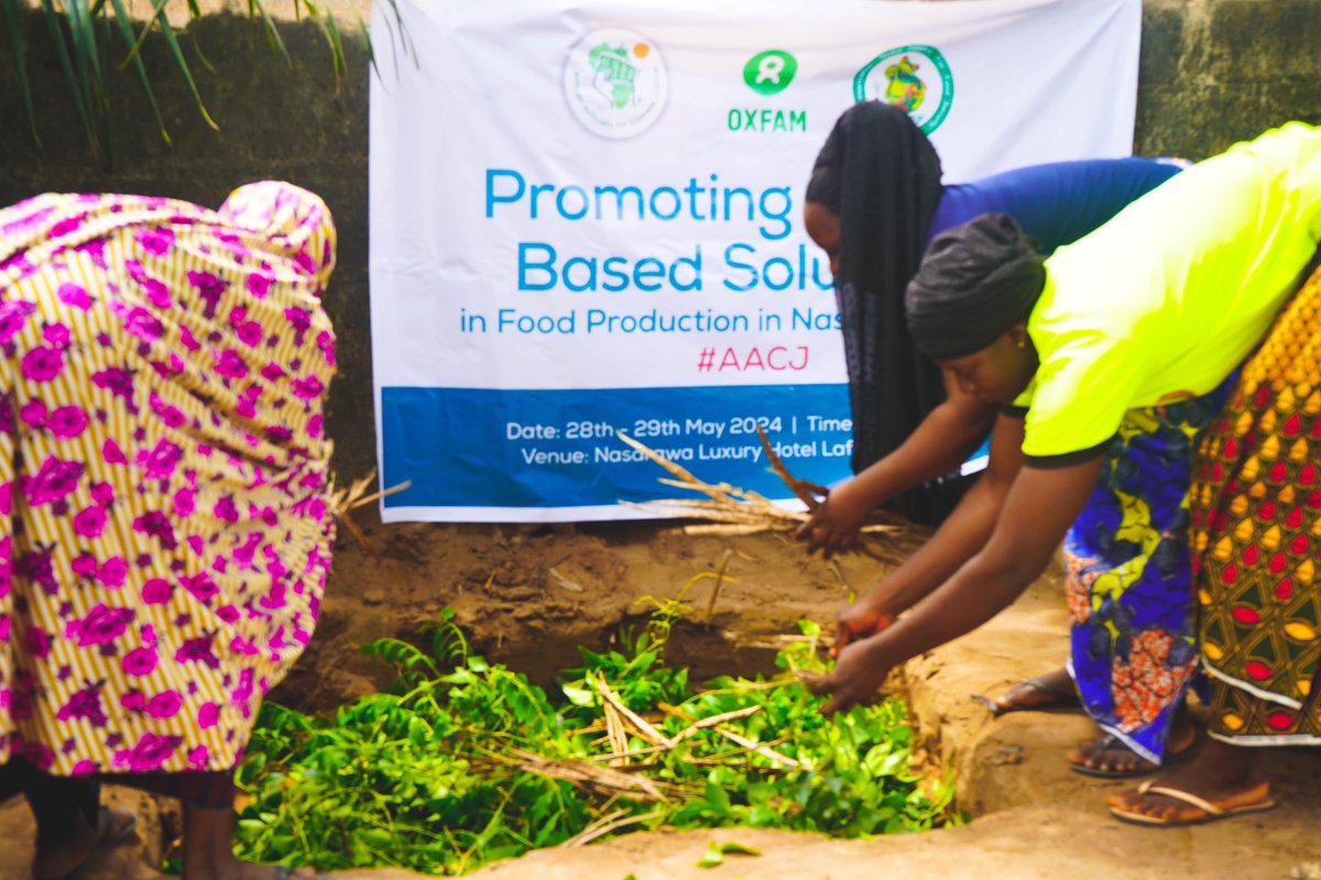 nicanor_dorcas's tweet photo. Yesterday, @gifsep4climate trained women in Azuba community Lafia LGA on composting and sack farming. The women were equipped with skills to enhance their adaptive capacities to the impacts of climate change on food production. #AACJProject #OperationFeedYourself #Food4All https://t.co/JMrc7dDpO1