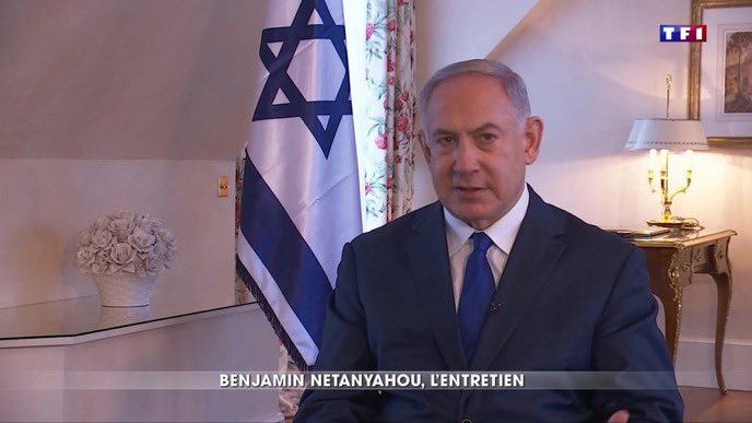 Netanyahu will speak to the French People tonight on Two National Channels including the 1st channel (@TF1) at 8pm. It is said that Macron wasn't even asked permission.
