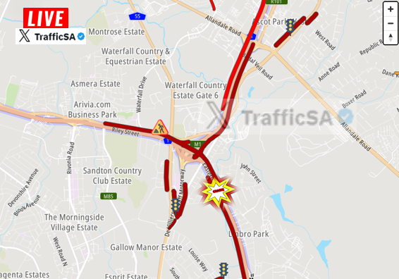 JHB - #AVOID N3 South: #CRASH DELAYS ===> Marlboro Drive - HEAVY TRAFFIC in the area