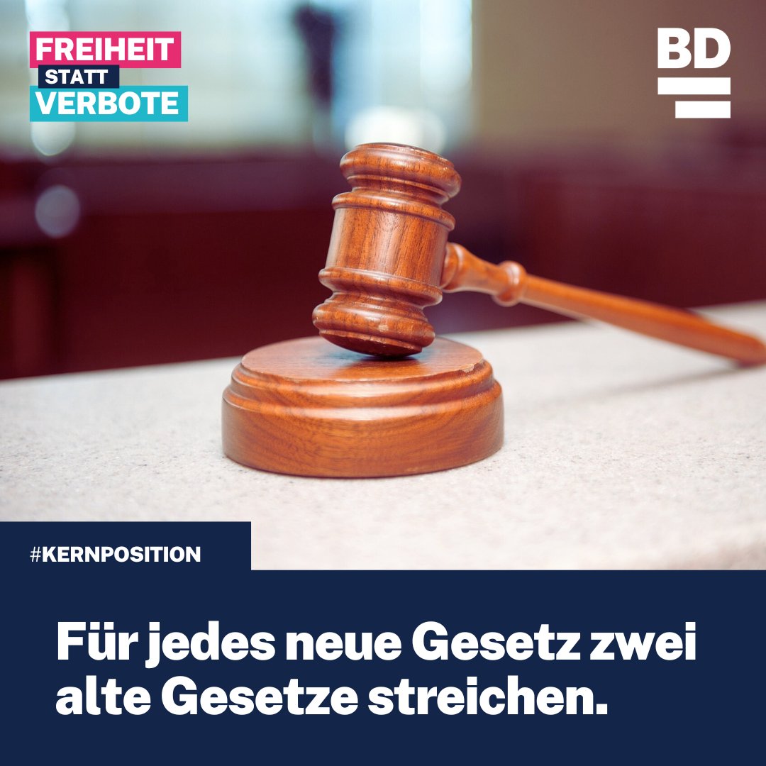 Jede neue bürokratische EU-Vorschrift muss die Streichung zweier bestehender Regelungen nach sich ziehen. Neue Rechtsvorschriften sind zeitlich zu begrenzen, zu evaluieren und nur im Erfolgsfall zu verlängern. Nur so können wir eine Flut an neuen EU Regelungen wirksam aufhalten.