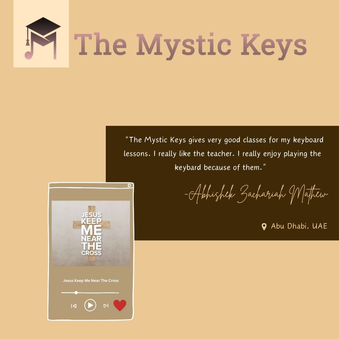 Abhishek, your feedback absolutely makes our day! Thank you for choosing The Mystic Keys! #thankyou #grateful #appreciationpost #studentfeedback #positivevibes #proudteacher #makingadifference #inspired #learningcommunity #musiclessons #keyboardlessons #learningmusic #themystic