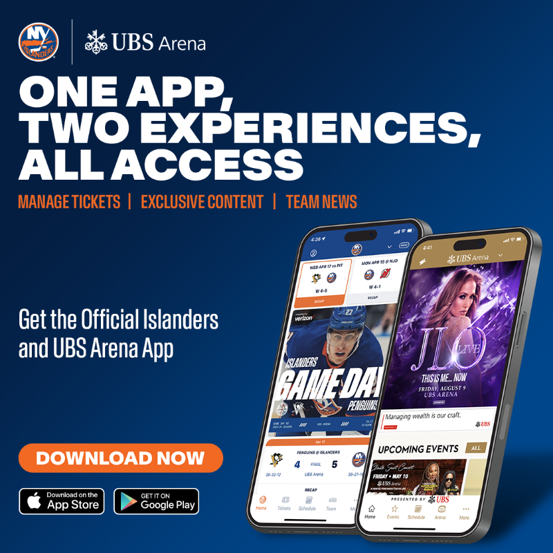 NYIslanders's tweet photo. One App, Two Experiences, All Access.

Introducing the NEW #Isles and @UBSArena App. 📲⤵️
