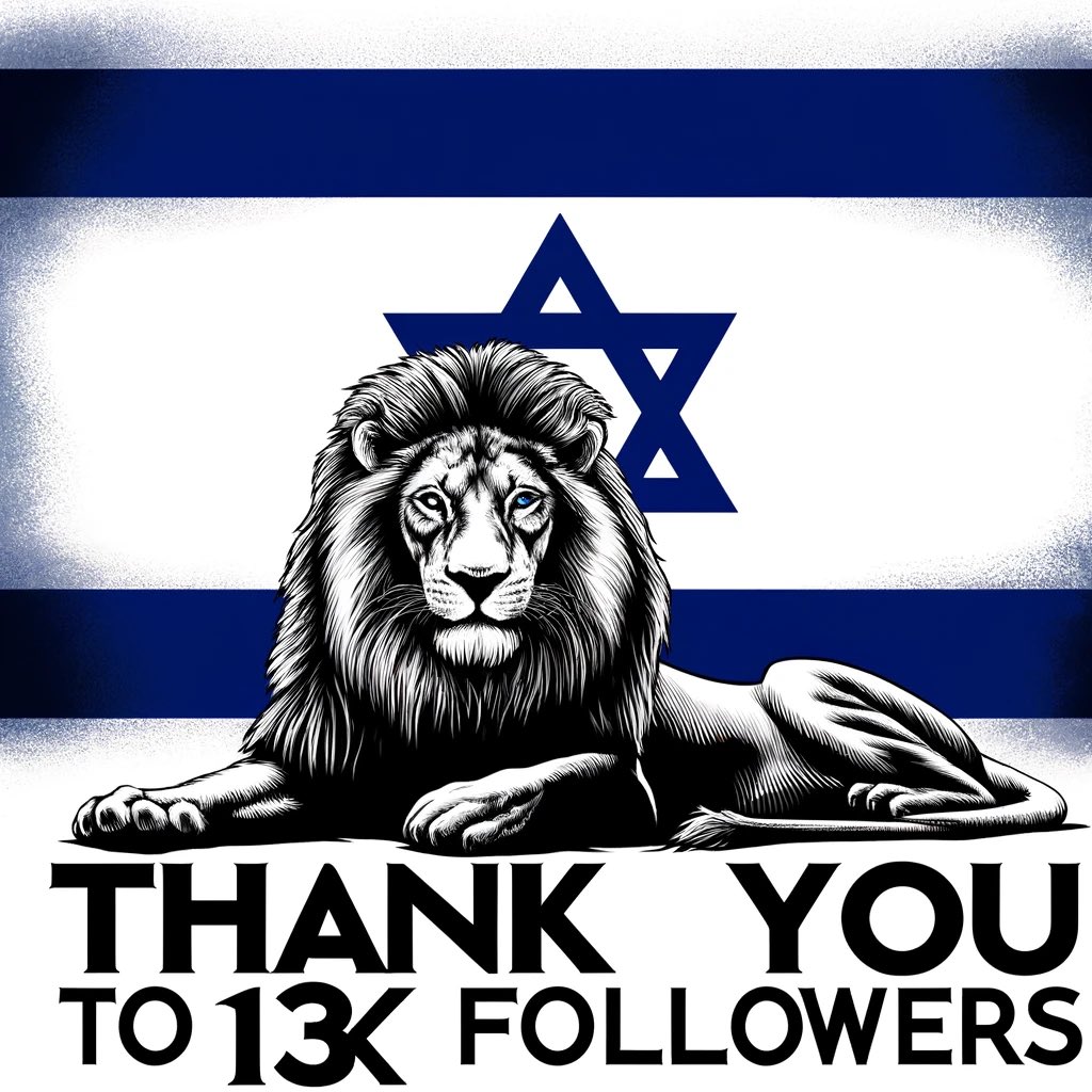 Thank you for 13k followers 
Together we stronger 🦾

do you stand with Israel? 
If so
 Follow me and share  
⚔️🇮🇱⚔️