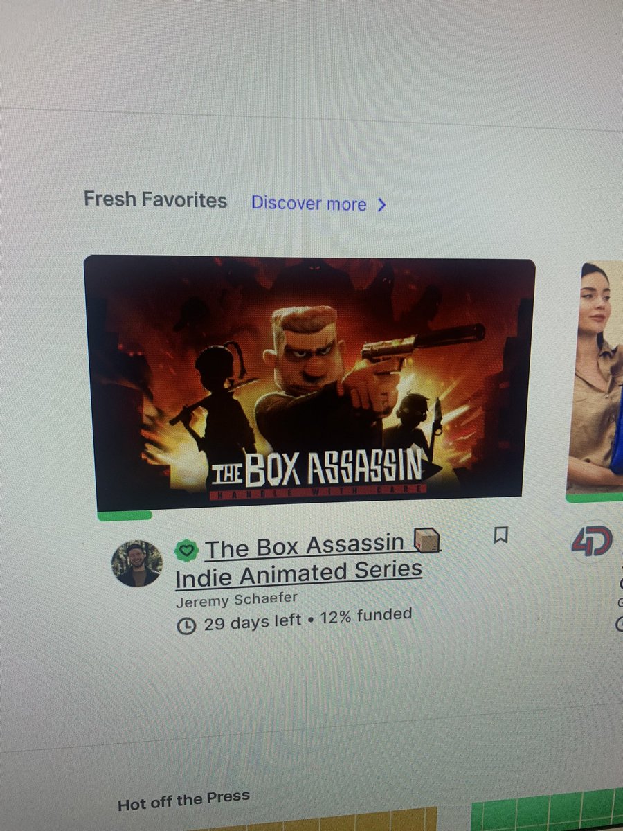 TheBoxAssassin's tweet image. We’re on the front page of @Kickstarter! 
Thank you all so much. We’re doing it 🥹
#TheBoxAssassin📦
