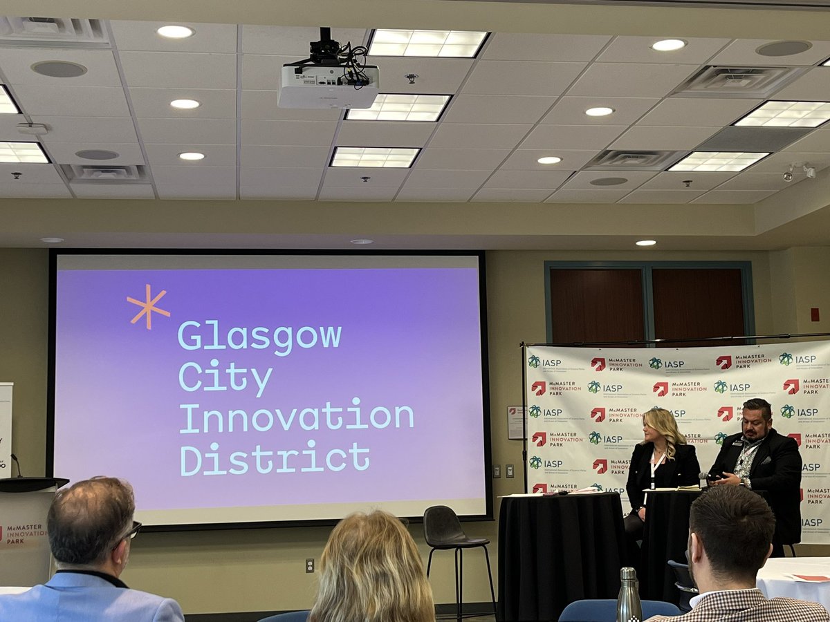 Glasgow City Innovation (@glasgowcityinno) on Twitter photo Today our Marketing and Partnerships Manager Gemma Carpenter is representing GCID in Hamilton, Canada at the <a href="/IASPnetwork/">IASP</a> North American Conference hosted by <a href="/MIP_Hamilton/">McMaster Innovation Park</a>!
The panel discussed how to activate space create value within innovation districts and science parks. Today our Marketing and Partnerships Manager Gemma Carpenter is representing GCID in Hamilton, Canada at the <a href="/IASPnetwork/">IASP</a> North American Conference hosted by <a href="/MIP_Hamilton/">McMaster Innovation Park</a>!
The panel discussed how to activate space create value within innovation districts and science parks.