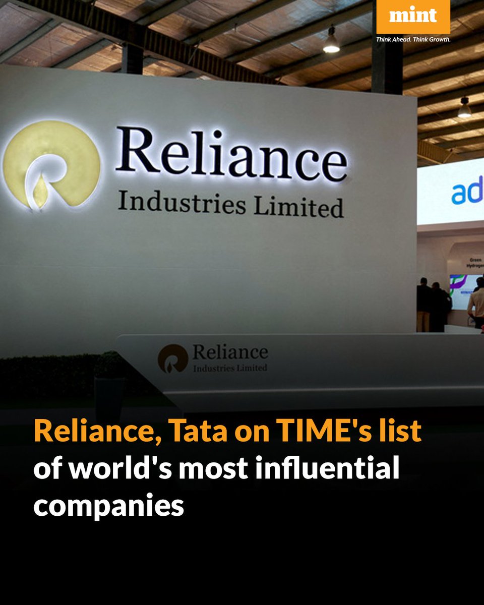 #MukeshAmbani's #RelianceIndustries and #TataGroup have once again secured spots on #TIME magazine's esteemed list of the 100 World's Most Influential Companies for 2024.

Check the list 👇

read.ht/SbIO