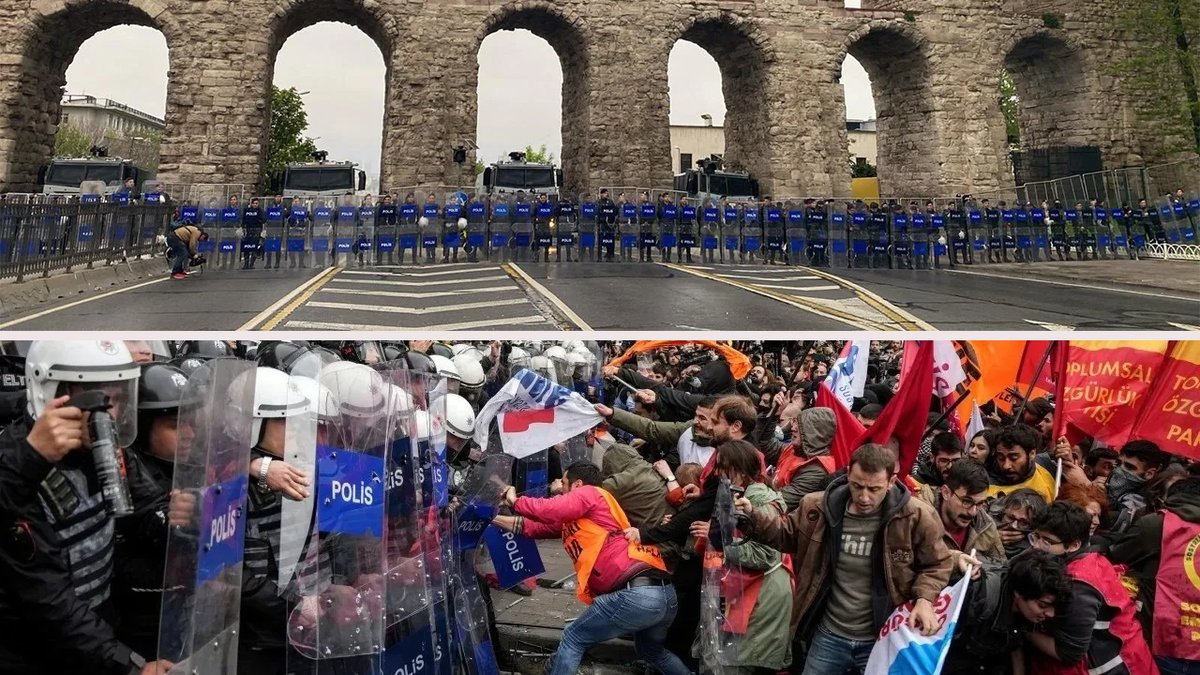 🔷Forty-two people face a total of 567 years in prison for attempting to celebrate 1 May in Taksim, after the governor of Istanbul defied a ruling by the Constitutional Court and banned the event.

#TaksimSquare | #HumanRights | #MayDay2024
🔗buff.ly/4e4x9VI