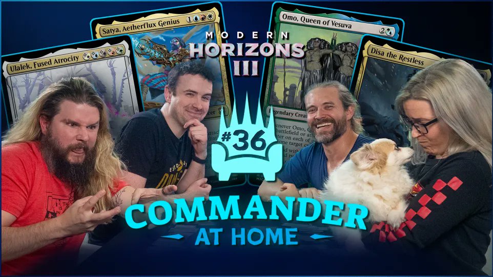 Do *you* want an extra special bonus episode of @commanderathome featuring the new #MTGMH3 precons? Because it's coming! Tomorrow. 9 AM Pacific. Feat @DrLupo and @Sci_Phile. Don't miss it :)