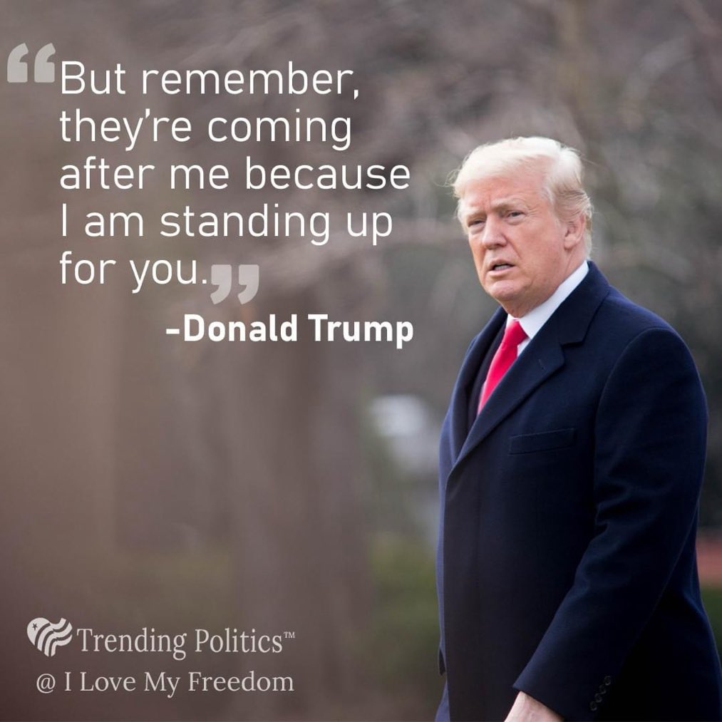 Don’t doubt for a minute that Trump is standing up for us! If you don’t believe they’re coming after us, consider Joe Buyden’s stating that MAGA is 'determined to destroy democracy.' 💥President Trump is standing in their way. That’s the urgency & why they’re coming after him any