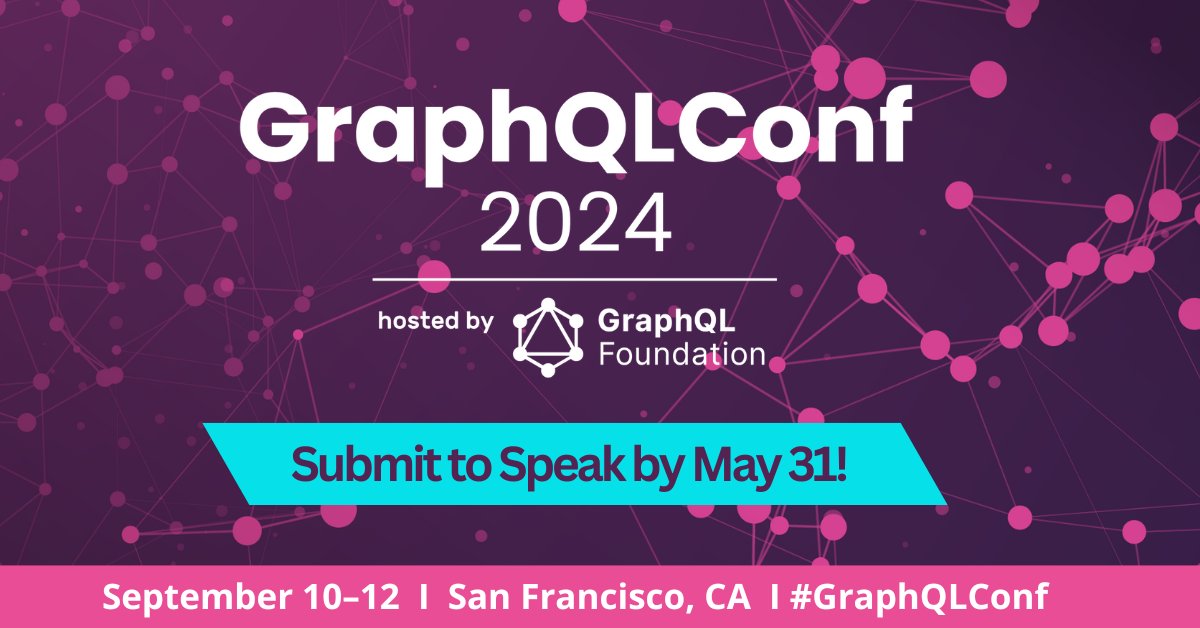 Don't miss #GraphQLConf, September 10-12 in San Francisco! The #CallForProposals closes TOMORROW, May 31 at 11:59 PM PDT. Submit a talk now: hubs.la/Q02yJXv30. Early bird rates are about to end too! 🐥 Register by 11:59 PM PDT on May 31 & save $300: hubs.la/Q02yJXLM0.