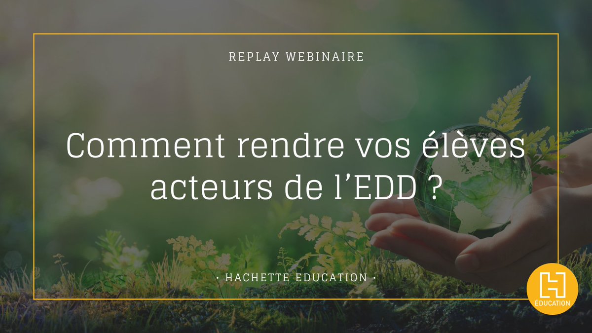#Ressources 📖
Comment faire de vos élèves des acteurs de l'EDD ? Si vous vous posez la question, ce replay du webinaire avec @hannarym sur notre chaîne YouTube pourrait vous intéresser 🔽
brnw.ch/21wKhHS