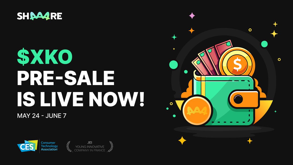 🚀 The wait is over! Shaaare’s $XKO token #presale is officially live!

Secure your spot in the future of content #monetization from today until June 7.

Don't miss out on the chance to be part of something groundbreaking. Invest in $XKO now! 🌟

bit.ly/shaaare-presal…