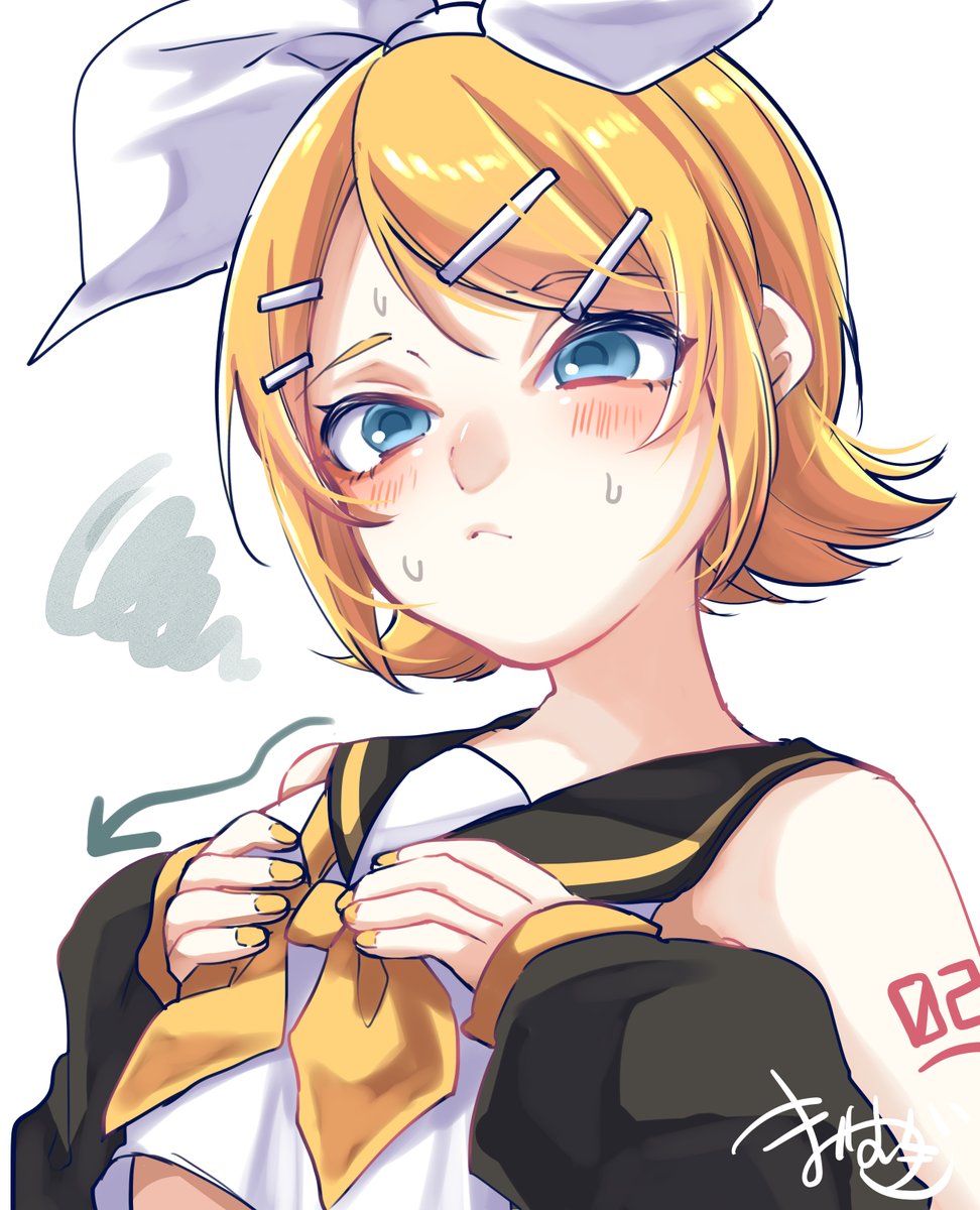 鏡音リン 「次はどんなリンちゃんを描こうかなぁ??#鏡音リン #VOCALOID 」|まいむぎのイラスト