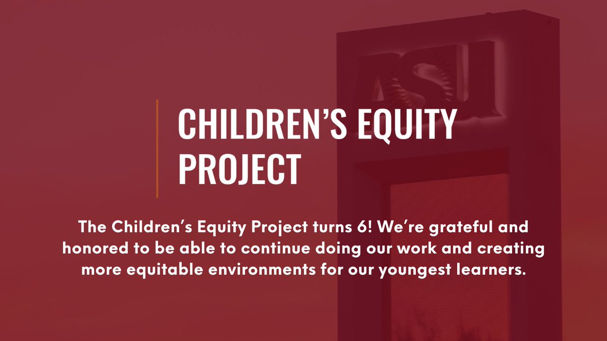 The CEP turned 6 this month! We're honored to be able to continue our work for #childrens #equity in #earlyeducation through research, policy, & practice across the U.S.

Subscribe to the CEP & stay up to date on everything we're working on! cep.asu.edu/contact-us